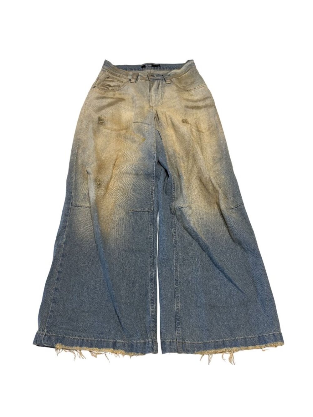 Jaded London Colossus Muck Blue Cotton Wide Leg Denim jeans Women's Size 24